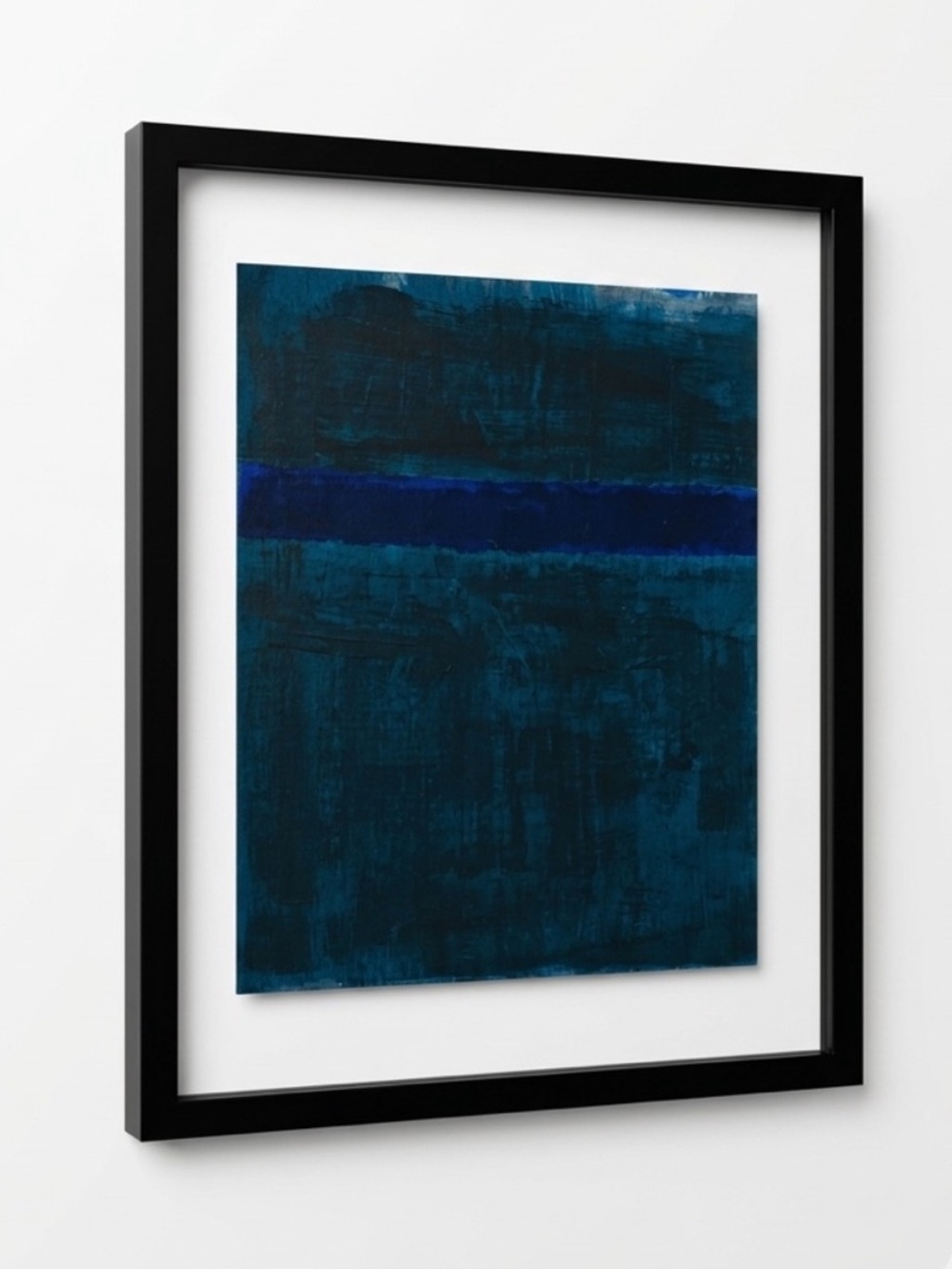 Project 62 Floating Frame & Custom Moody Abstract Blue Green Giclée Art Print